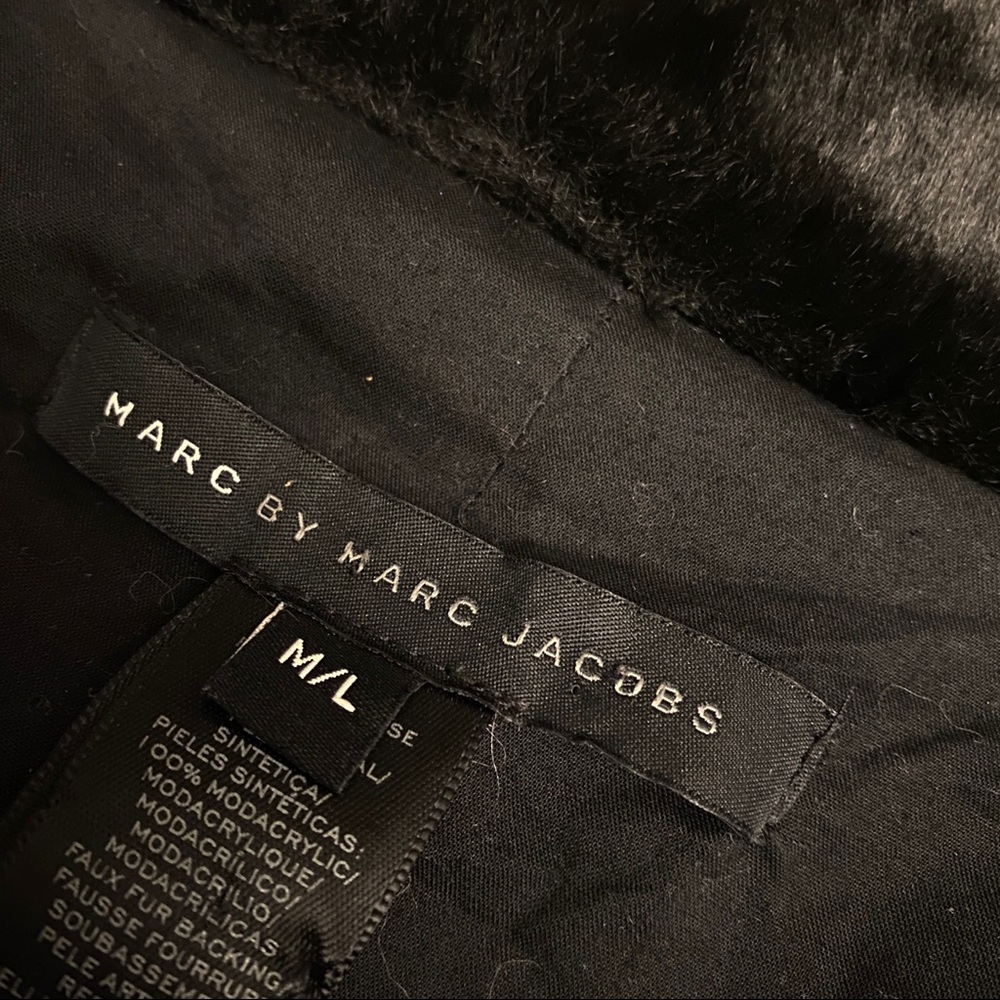 MARC JACOBS NEW Black Mink Fur Full Length Plush Coat! M/L RARE!! LUXE FAUX FUR - Picture 5 of 8